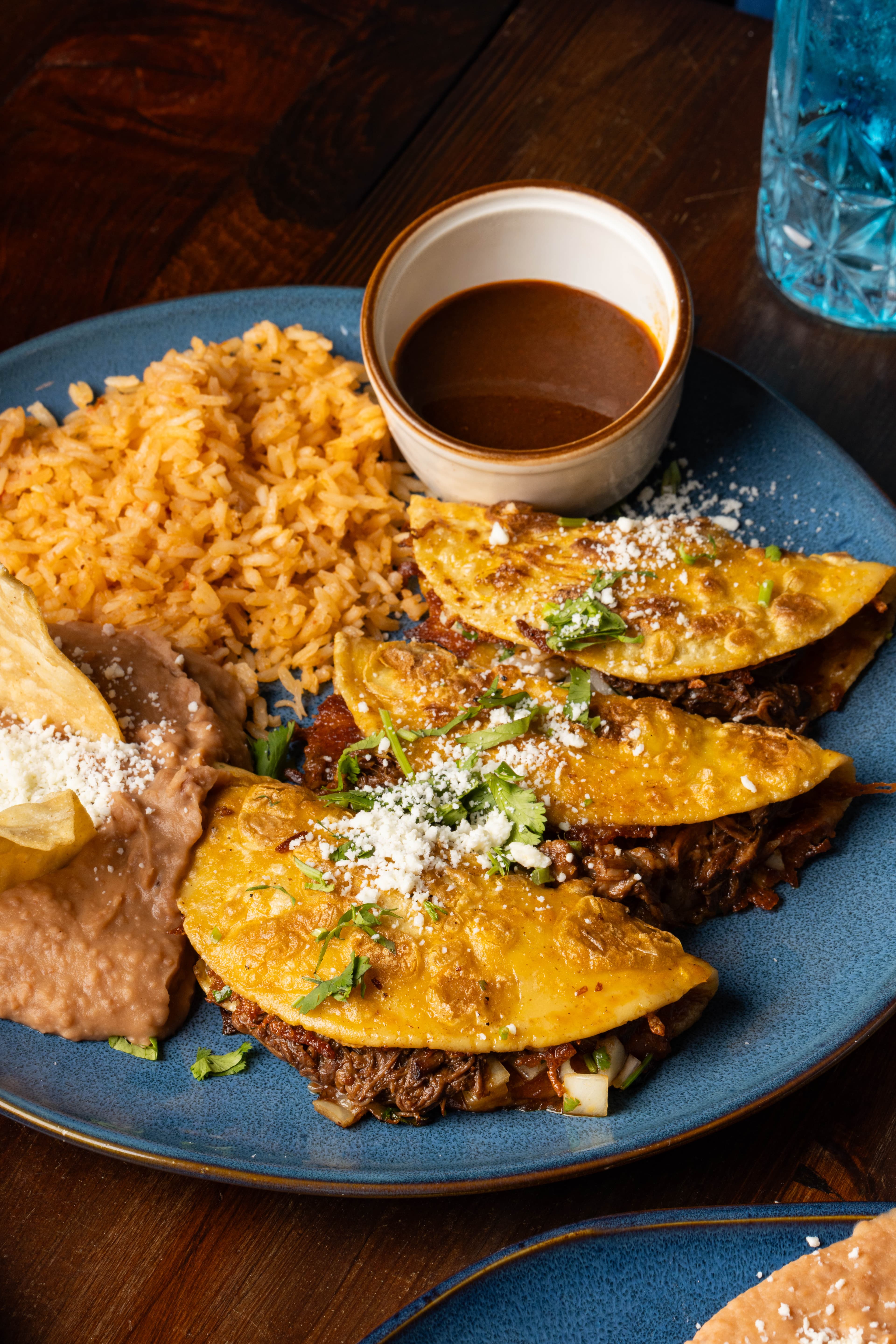 Queso Birria Dip Tacos
